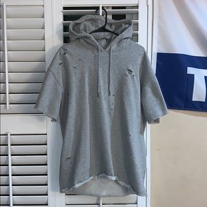 Pacsun Cutoff Sleeve Pullover Hoodie